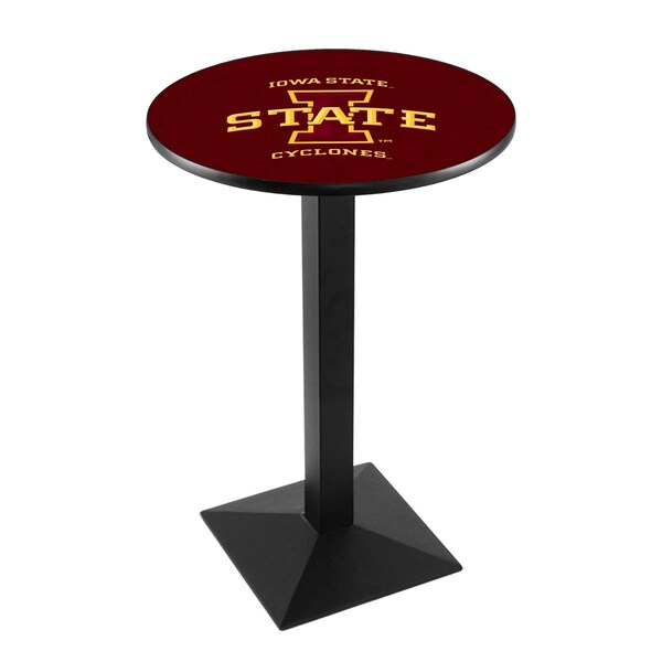42" Blk Wrinkle Iowa State Pub Table